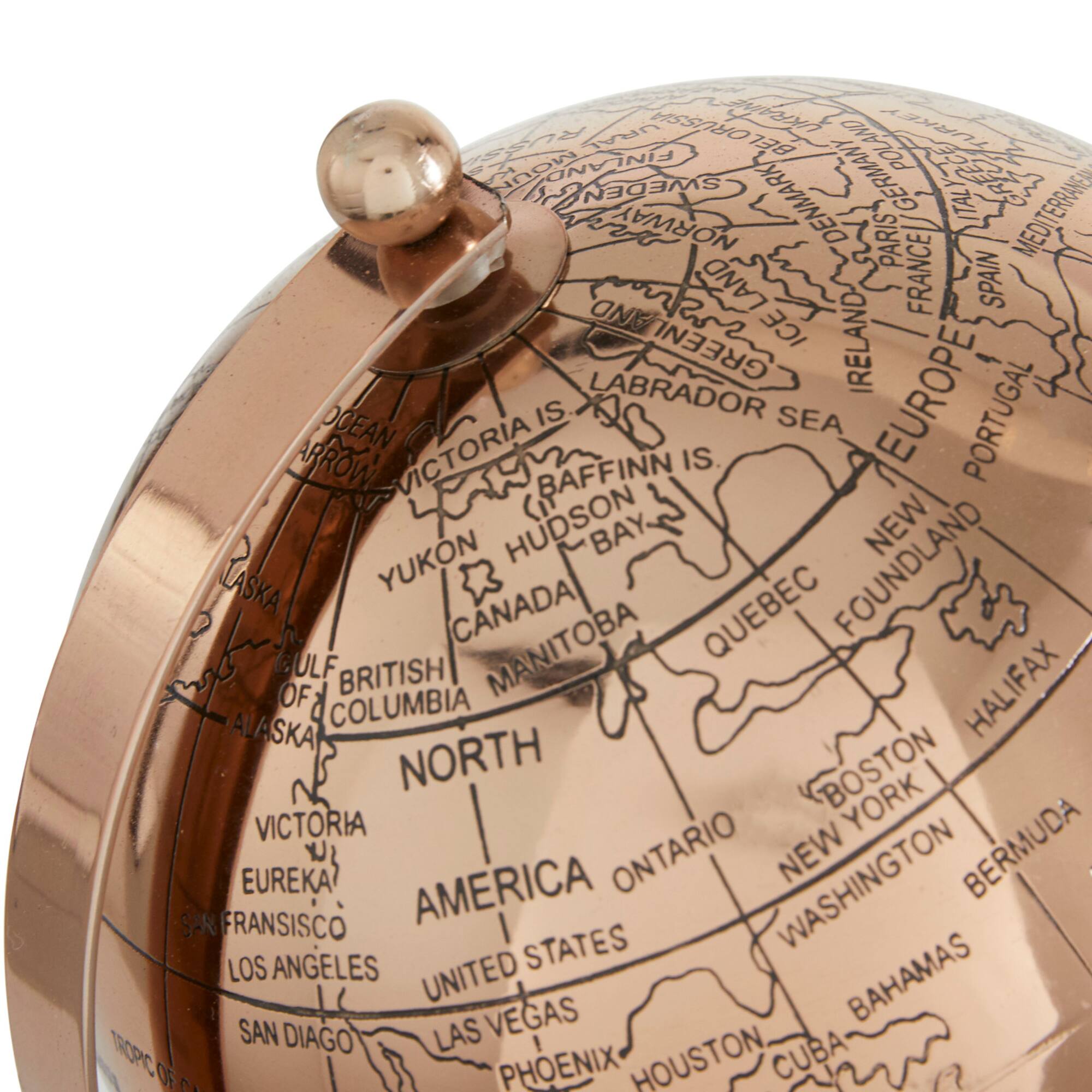 11" Rose Gold Aluminum Traditional Globe